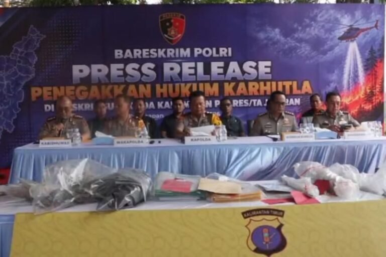 Polda Kaltim Tangkap 31 Tersangka dan Dua Perusahaan Terkait Kebakaran Hutan dan Lahan